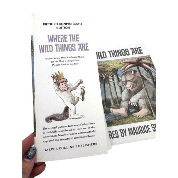 RARE NWT Where The Wild Things Are Monster Plush Purple Character & Book -- Set - Picture 5 of 9